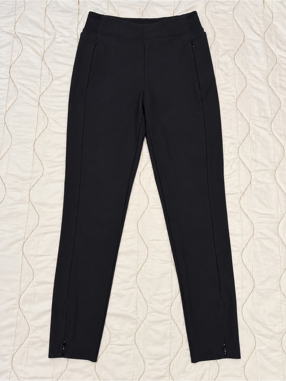 Athleta Stellar Tight Black Size 6 Zip Pocket Ankle Zip Leggings